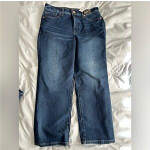 Express Dark Blue Straight Leg Women's Jeans